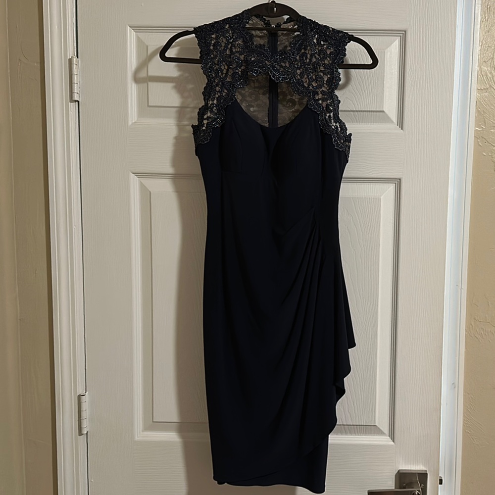 Cache Midnight Blue Lace Dress